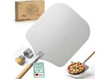 Blumtal Buccia Per Pizza Con Superficie Grande - 30,5 Cm X 30,5 Cm, Buccia Per Pizza In Alluminio, Manico In Legno 85 Cm