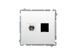 Presa Sat "F"" + RJ45 Simon Modulo Base Bianco"