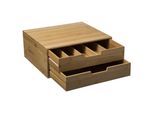 5Five Simply Smart Kapselregal Mit 2 Schubladen, Kaffeekapselhalter, Bambus, Mdf, 34 X 31 Cm, 179601