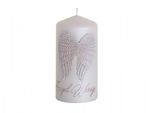 Candela Di Natale Nohel Garden Ali D'angelo, Bianco, D6X13Cm
