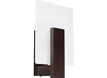 Lampada Da Parete Lappo Wengé 1Xe14 10W Legno/Vetro 30.5X12X16Cm Sollux Lighting
