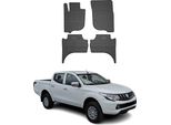 2019-2025 Mitsubishi L200 Tappetini In Gomma Nera 4 Pz