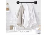 Asciugamani In Cotone Casual, 3 Pezzi, Beige, 50 X 70 Cm