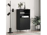 Best MöBel Vetrinetta Credenza Nera 60 X 36 X 110 Cm Materiale A Base Di Legno - Cassettiere CL8107094 1Pacco