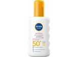 Nivea Sun Sensitive Allergy Immediate Protect Spray Spf 50+ 200Ml Crema Solare Per Pelli Sensibili Protezione Solare Resistente All'acqua