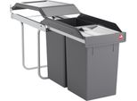 Cestino Hailo 3650102 Ta Swing A Tandem 2X 15 Litri Con Coperchio
