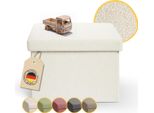 Laleni Panca Con Contenitore - Panca Con Contenitore 41X31X31 Cm - Cassapanca Con Contenitore - Seduta Cube - Seduta Cube Con Contenitore - Sgabello Beige