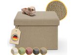 Laleni Panca Con Contenitore - Panca Con Contenitore 41X31X31 Cm - Cassapanca Con Contenitore - Seduta A Cubo - Sgabello Teddy Con Contenitore In Taupe