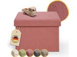 Panca Laleni Con Spazio Di Archiviazione - Panca Con Spazio Di Archiviazione 41X31X31 Cm - Cassapanca Con Spazio Di Archiviazione - Cubo Di Seduta - Box Di Archiviazione In Corallo
