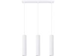Lampada A Sospensione Karbon 3L Bianco 3Xgu10 10W Alluminio 98X6.5X45Cm Sollux Lighting