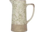 Brocca Decorativa Clayre & Eef 21X14X26 Cm Fiori In Vetroceramica Verde