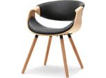 Sedia Da Pranzo Di Design Sarolta - Rovere / Nero