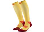 Cep Core Run Calze Sportive Lunghe A Compressione Da Uomo, Giallo