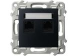 Presa Doppia Per Computer, Cat. 5E Mmc Szafir Nero Ospel