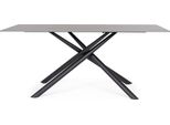Tavolo Argita 180 X 90 X 76 Cm Acciaio Gres Porcellanato Nero Grigio