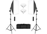 Set Di Illuminazione Softbox Per Fotografia, Dimensioni 50X70Cm, Treppiedi Regolabile 2M, 70W 3 Colori