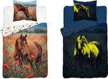 Biancheria Da Letto In Cotone Fosforescente 160X200 Cavallo Fluo