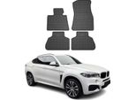 2014-2019 Bmw X6 F16 Tappetini Tpe Nero 4 Pezzi