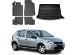 Set Di Tappetini E Rivestimenti Per Il Bagagliaio Per Dacia Sandero 5 Porte 2008-2012 5 Porte In Gomma