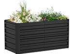 Sessamen-Lp Letto Rialzato In Metallo Kit Letto Rialzato Per Letto Per Erbe Letto Per Ortaggi Fioriera Da Giardino Telaio Freddo Per La Coltivazione Di Fiori, Frutta, Verdura (Nero, Rettangolare, 240 X 120 X 58 Cm)