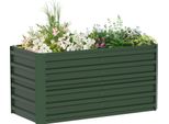 Sessamen-Lp Letto Rialzato In Metallo Kit Letto Rialzato Per Letto Per Erbe Letto Per Ortaggi Fioriera Da Giardino Telaio Freddo Per La Coltivazione Di Fiori, Frutta, Verdura (Verde, Rettangolare, 240 X 120 X 58 Cm)