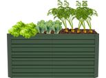 Sessamen-Lp Letto Rialzato In Metallo Kit Letto Rialzato Per Letto Di Fiori Letto Di Erbe Letto Di Verdura Fioriera Box Giardino Telaio Freddo Per La Coltivazione Di Fiori, Frutta, Verdura (Verde, Rettangolare, 180 X 90 X 58 Cm)