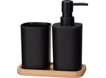 Set Da Bagno Cub, Nero, 3 Pezzi
