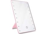 Inf Specchio Per Trucco Led Con Supporto: Touch, Dimmerabile, 3 Luci, 255X185Mm Rosa