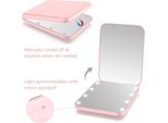 Inf Specchio Led Portatile Con Ingrandimento 3X E Luce Anulare Per Trucco Rosa