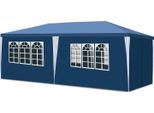 Tenda Gazebo Izrielar Per Feste In Giardino E Celebrazioni, Resistente Alla Pioggia E Al Vento, Con Pareti Laterali 3X6M Blu