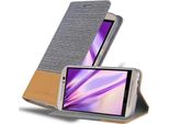 Cadorabo Custodia Per Htc One M9 Custodia Protettiva In Grigio Custodia Per Cellulare Custodia A Libro Cover