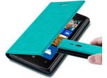Cadorabo Cover Per Nokia Lumia 925 Cover Protettiva In Turchese Custodia Per Cellulare Cover Chiusura Magnetica