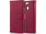 Cadorabo Cover Per Huawei P9 Cover Protettiva In Rosso Cover Telefono Cellulare Cover Libro Custodia Custodia