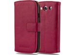 Cadorabo Cover Per Samsung Galaxy S3 / S3 Neo Cover Protettiva In Rosso Cellulare Cover Libro Custodia Custodia