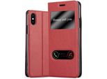 Cadorabo Custodia Protettiva Per Apple Iphone X / Xs Custodia In Rosso Custodia Del Telefono Cellulare Custodia A Libro Custodia Cover