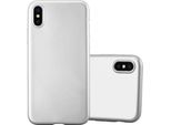 Cadorabo Custodia Protettiva Per Apple Iphone X / Xs In Argento Custodia Del Telefono Cellulare Tpu Custodia In Silicone Cover Case