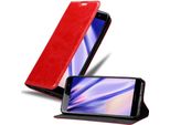 Cadorabo Custodia Per Sony Xperia XZ2 Premium Cover Protettiva In Rosso Custodia Per Cellulare Cover Chiusura Magnetica