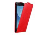 Cadorabo Cover Per Samsung Galaxy J7 2017 Cover Protettiva In Rosso Flip Case Custodia Del Telefono Cellulare Cover