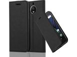 Cadorabo Custodia Per Motorola Moto G5S Plus Cover Protettiva In Nero Custodia Per Cellulare Cover Chiusura Magnetica