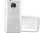 Cadorabo Custodia Protettiva Per Motorola Moto G5S Plus In Argento Custodia Del Telefono Cellulare Custodia In Silicone Tpu Cover Case
