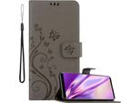Cadorabo Cover Per Samsung Galaxy S9 Plus Cover Protettiva In Grigio Cover Protettiva Cover Per Telefono Cellulare Cover Fiori Custodia Fiore
