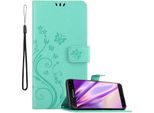 Cadorabo Cover Per Samsung Galaxy J7 2018 Cover Protettiva In Turchese Cover Protettiva Cover Per Telefono Cellulare Custodia Fiori Custodia Fiori
