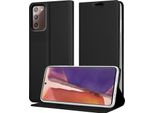 Cadorabo Custodia Per Cellulare Per Samsung Galaxy Note 20 Custodia Protettiva In Nero Cover Etui Book Case Booklet