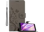Cadorabo Cover Per Samsung Galaxy J6 Plus Cover Protettiva In Grigio Cover Protettiva Cover Per Telefono Cellulare Cover Fiori Custodia Fiore