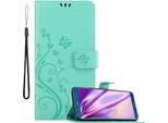 Cadorabo Cover Per Honor 9X Lite Cover Protettiva In Turchese Cover Protettiva Cover Per Telefono Cellulare Cover Fiori Custodia Fiore