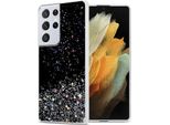 Cadorabo Cover Per Samsung Galaxy S21 Ultra Cover Protettiva In Nero Custodia Per Telefono Cellulare Tpu Custodia Glitter Cover Glitter
