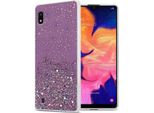 Cadorabo Custodia Per Samsung Galaxy A10 / M10 Custodia Protettiva In Viola Custodia Del Telefono Cellulare Tpu Caso Glitter Copertura Caso Glitter