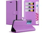 Cadorabo Custodia Per Motorola Edge 20 Pro / Edge S Pro Custodia Protettiva In Viola Custodia Per Cellulare Custodia Cover Chiusura Magnetica