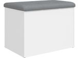 Panca Con Vano Portaoggetti Bianco 62X42X45 Cm Materiale A Base Di Legno