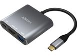 Convertitore Aisens A109-0669/ Usb Tipo-C Maschio/ Hdmi Femmina - Usb Femmina - Usb Tipo-C Femmina/ 15 Cm/ Grigio